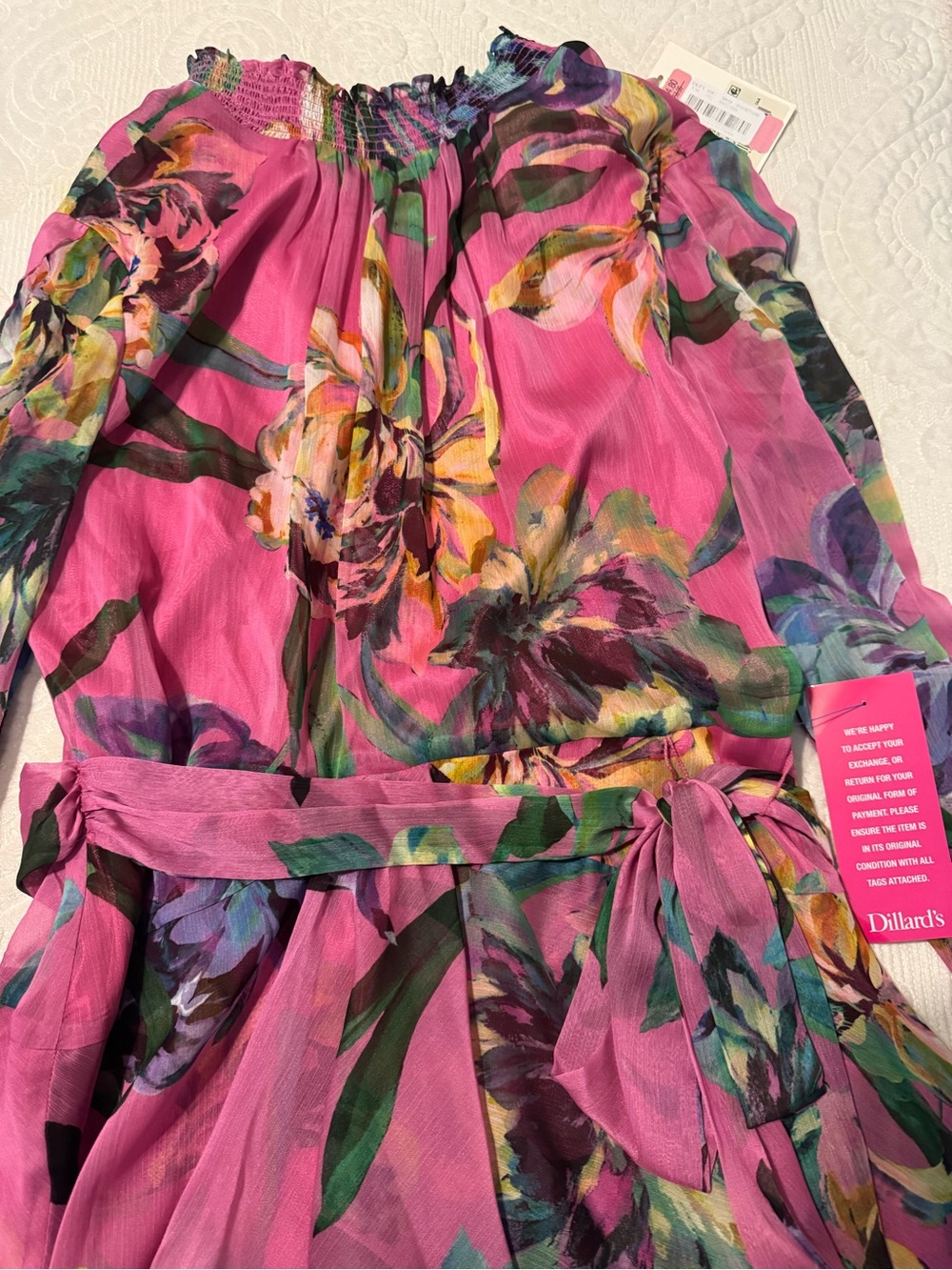 Lovely Pink Floral Dress - Picture 3 of 3